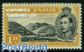 1p, perf. 13, Stamp out of set
