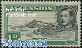 1p, perf. 13, Stamp out of set