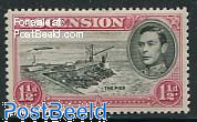 1.5p, Perf. 13, Carmine/black, Stamp out of set