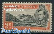 2p, Perf. 14, Orange/black, Stamp out of set
