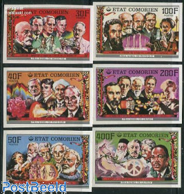 75 Years Nobel Prize 6v, Imperforated