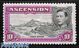 10Sh, perf. 13, Stamp out of set