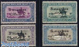 Airmail overprints 4v