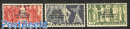 I.L.O. overprints 3v