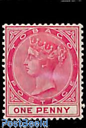 Tobago, 1d,  Stamp out of set