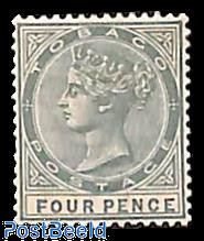 Tobago, 4d,  Stamp out of set
