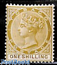 Tobago, 1Sh,  Stamp out of set