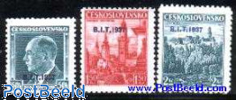 B.I.T. overprints 3v