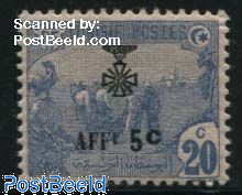 5c on 20c, Stamp out of set