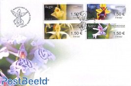 Automat stamps 4v, Orchids s-a