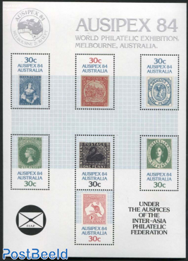 Ausipex 84 s/s with FIAP overprint