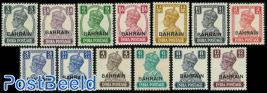 Definitives 13v, overprints on India stamps