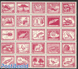 Nature history sheetlet 3$ carmine 25x