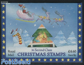 Christmas sheet of 36 stamps in folder