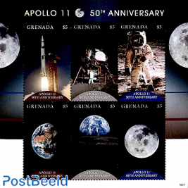 Apollo 11, 50th anniversary 6v m/s