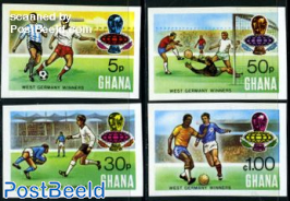 World Cup Football winners 4v imperforated