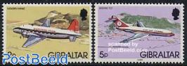 Definitives 2v, aeroplanes with year 1986