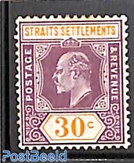 Straits Settlements, 30c, stamp out of set