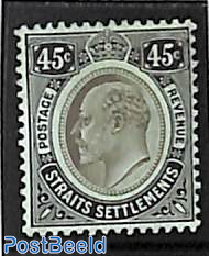 Straits Settlements, 45c, stamp out of set