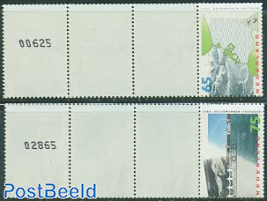 Delta works 2v coil 2 strips of 5 stamps