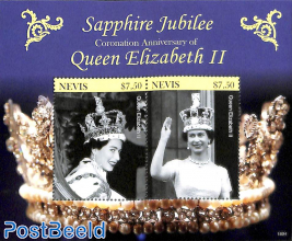 Queen Elizabeth II, Sapphire Jubilee 2v m/s