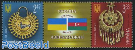 Gold jewelry 2v+tab [:T:], joint issue Azerbaijan