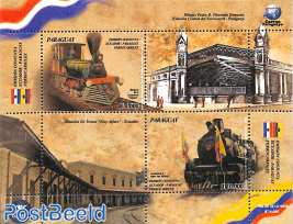 Railways s/s, joint issue Ecuador