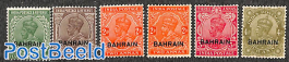 Definitives 6v, overprints on India stamps