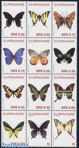 Butterflies 12v (sheetlet)