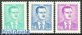 Definitives Assad 3v, paper with fluoresc. strings