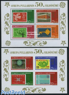 50 Years Europa stamps 2 s/s (perf. & imperf.)