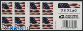 Definitive, Flag double-sided booklet (BCA, microtext USPS bottom right, year grey, printer code B11