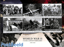 World War II, 75th anniv. 6v m/s
