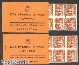 Delaware, 2 booklets with 18x15ö stamps B/D perf.