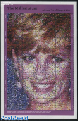 Death of Diana, mosaic 8v m/s