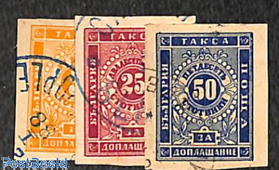 Postage due 3v, rough paper