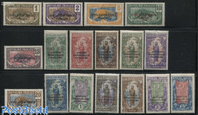 Moyen Congo overprints 17v