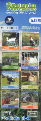 UPAEP, Domestic animals 8v s-a, foil sheet
