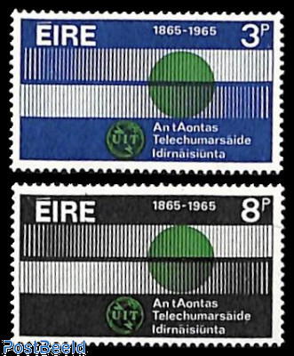 I.T.U. centenary 2v