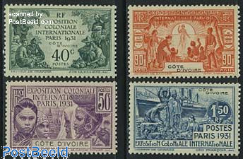 Colonial exposition Paris 4v