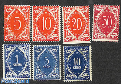 Postage due 7v, Vienna prints