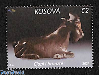 Bronze goat (coloured borders)