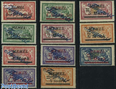 Airmail overprints 11v