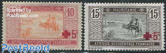 Red Cross overprints 2v