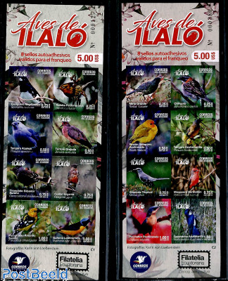 Birds 16v s-a in 2 booklets