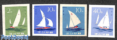 Sailing boats 4v, imperforated