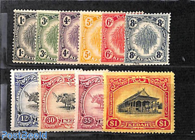 Kedah, definitives 10v