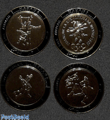 Olympic Games 8v (round foil stamps)