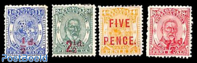 Red overprints 4v