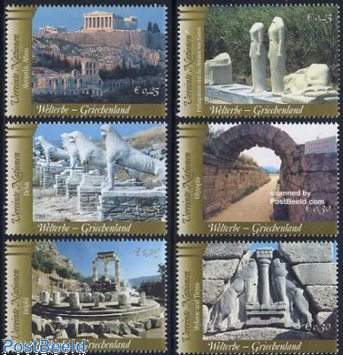World heritage, Greece 6v